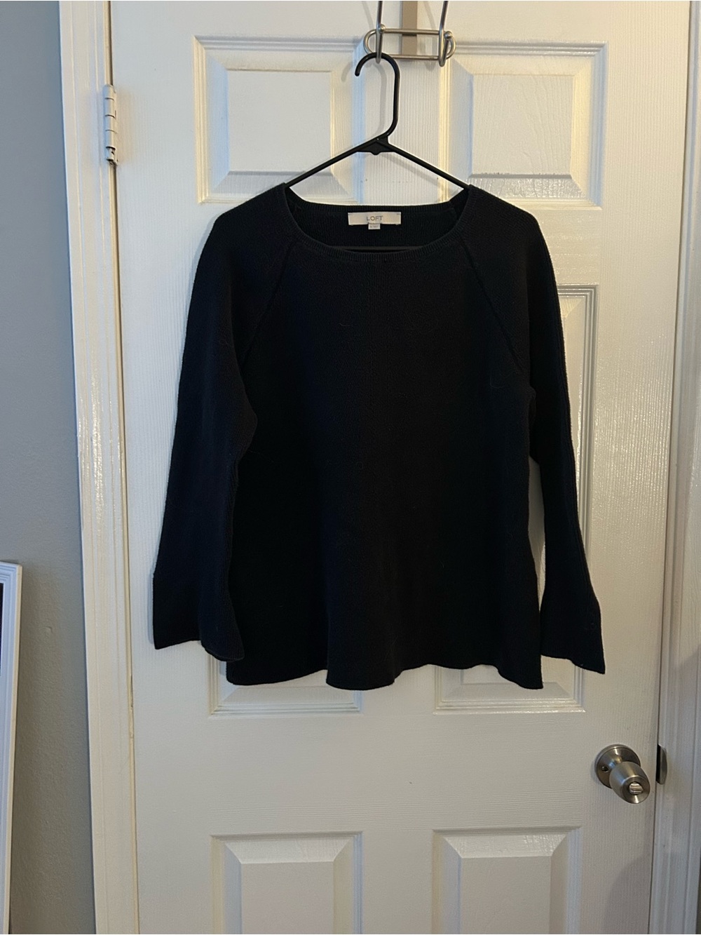 LOFT Black Long Sleeve Knit Sweater